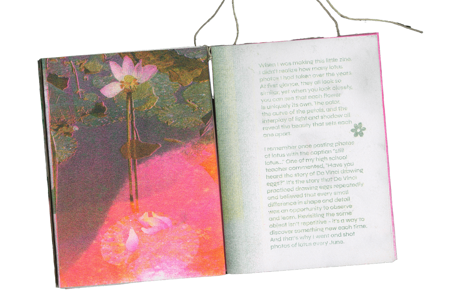 An open experimental publication with vivid floral imagery