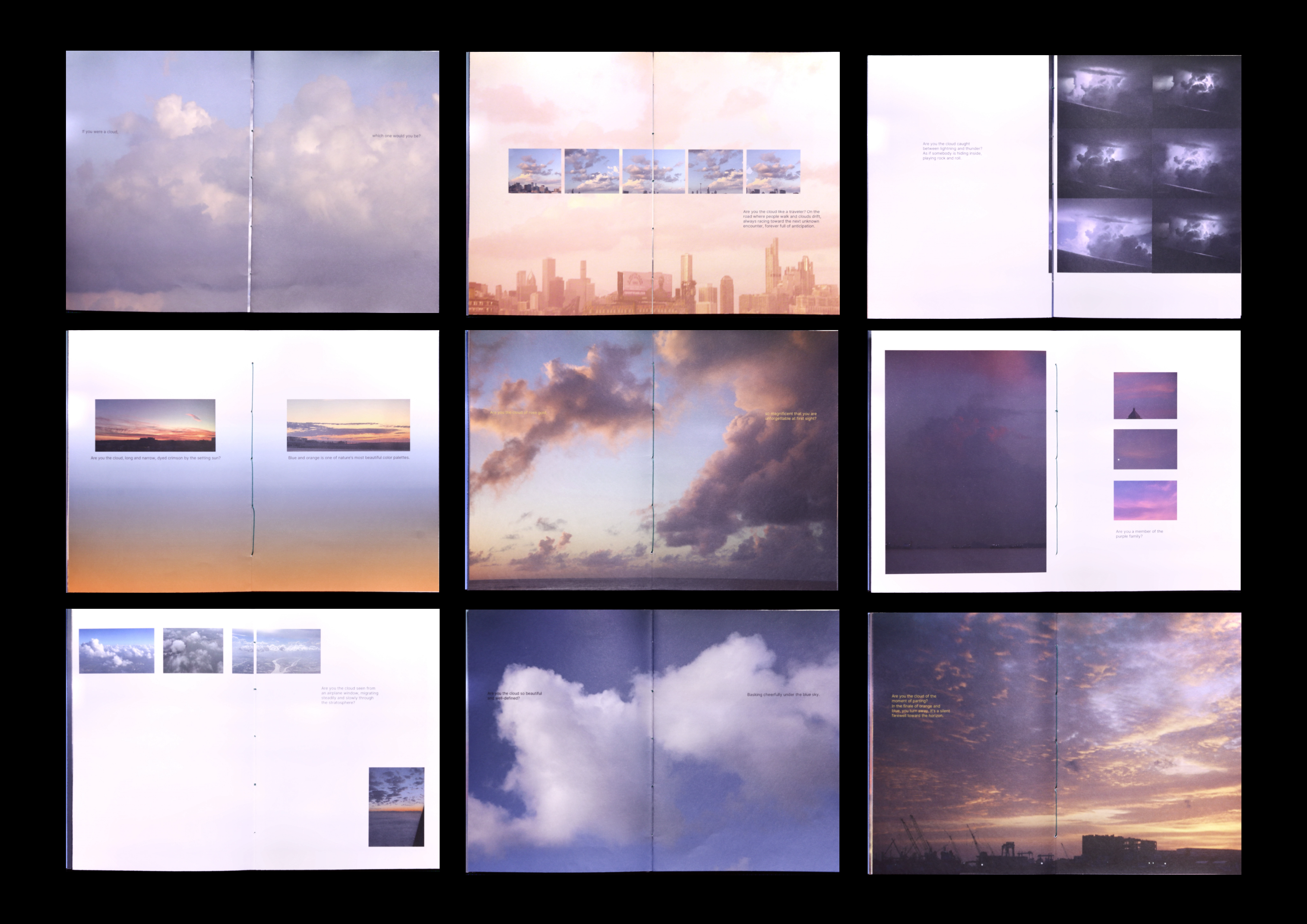 Selected spreads from If I Were a Cloud