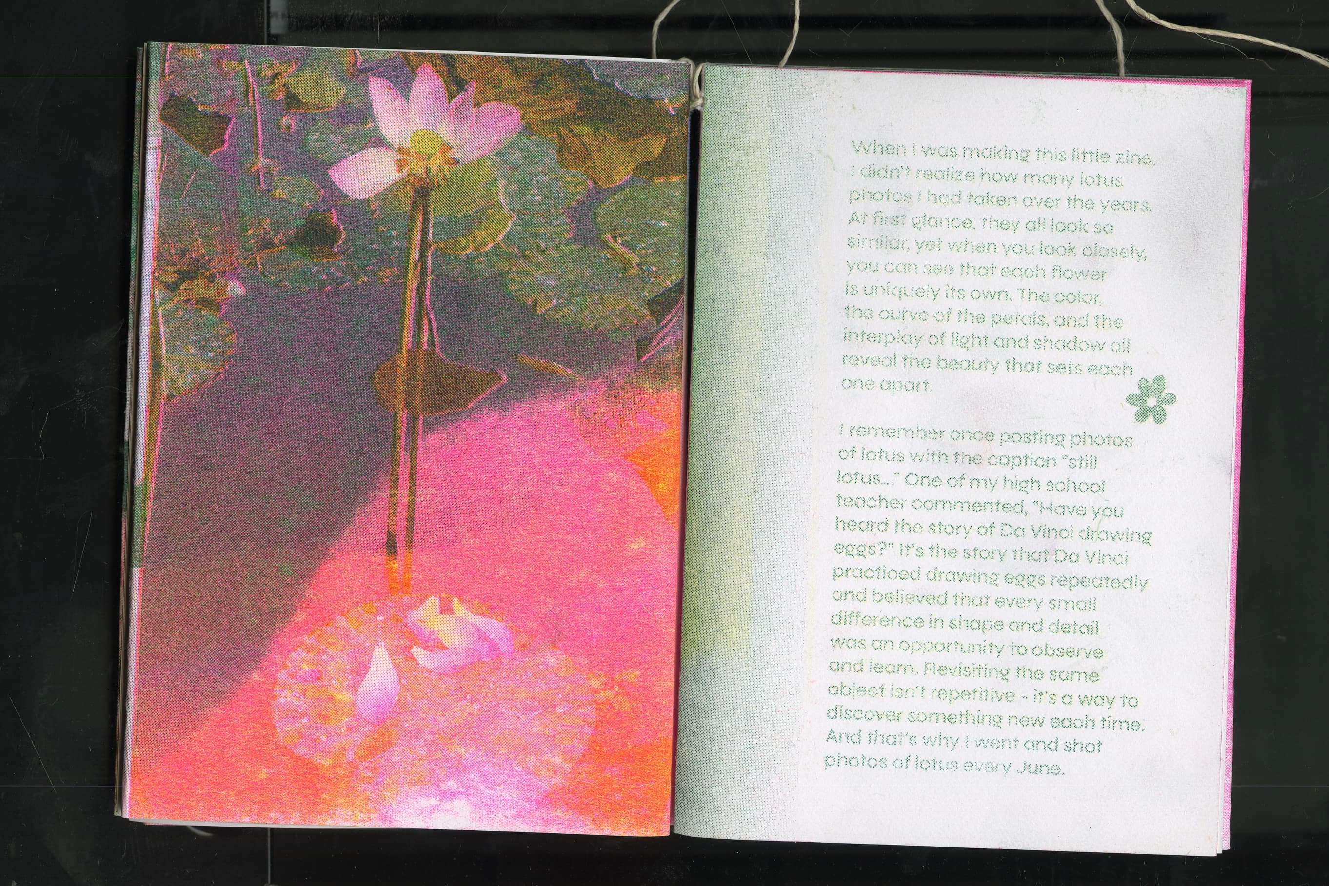 Flower RISO Zine spread 1