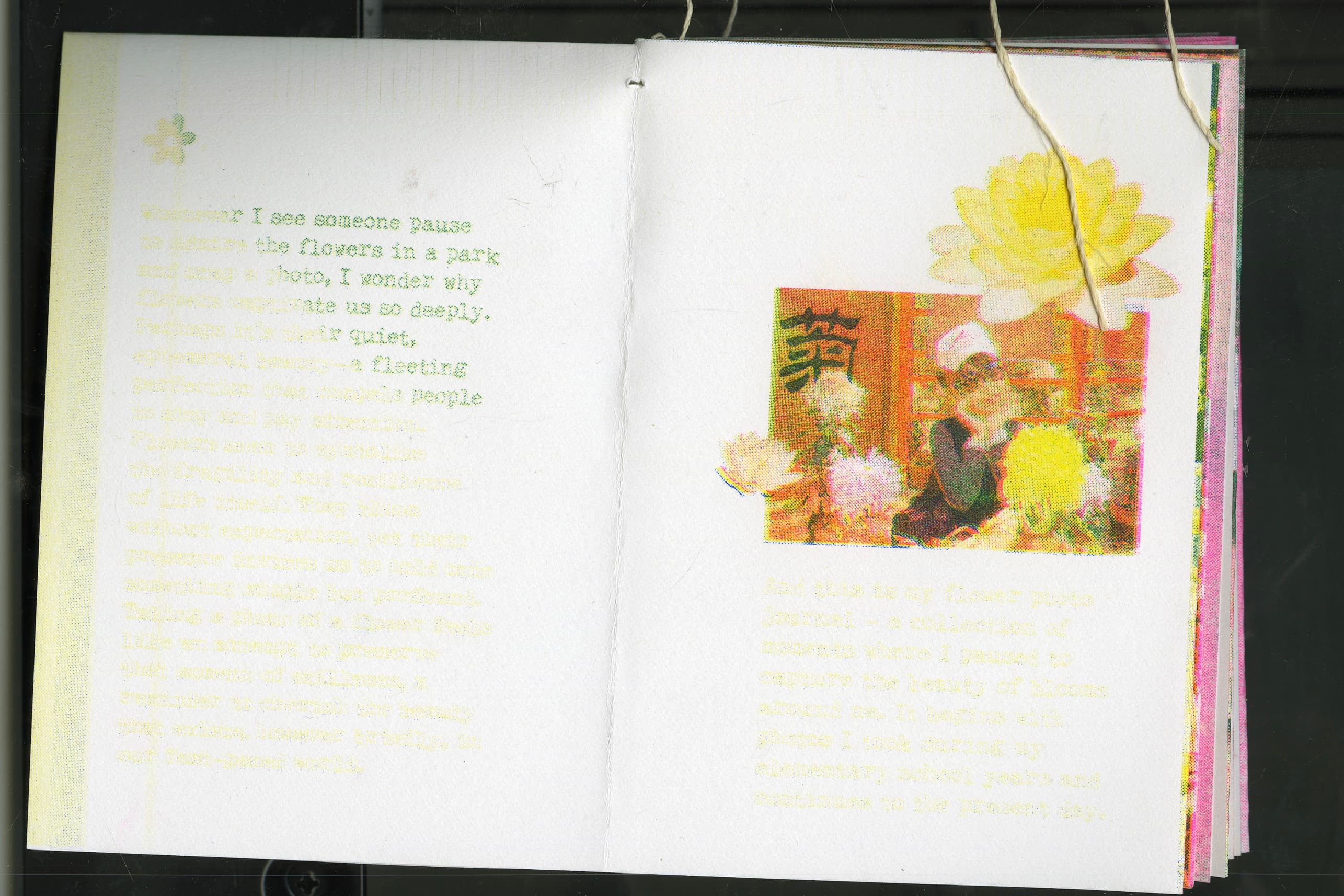 Flower RISO Zine spread 2