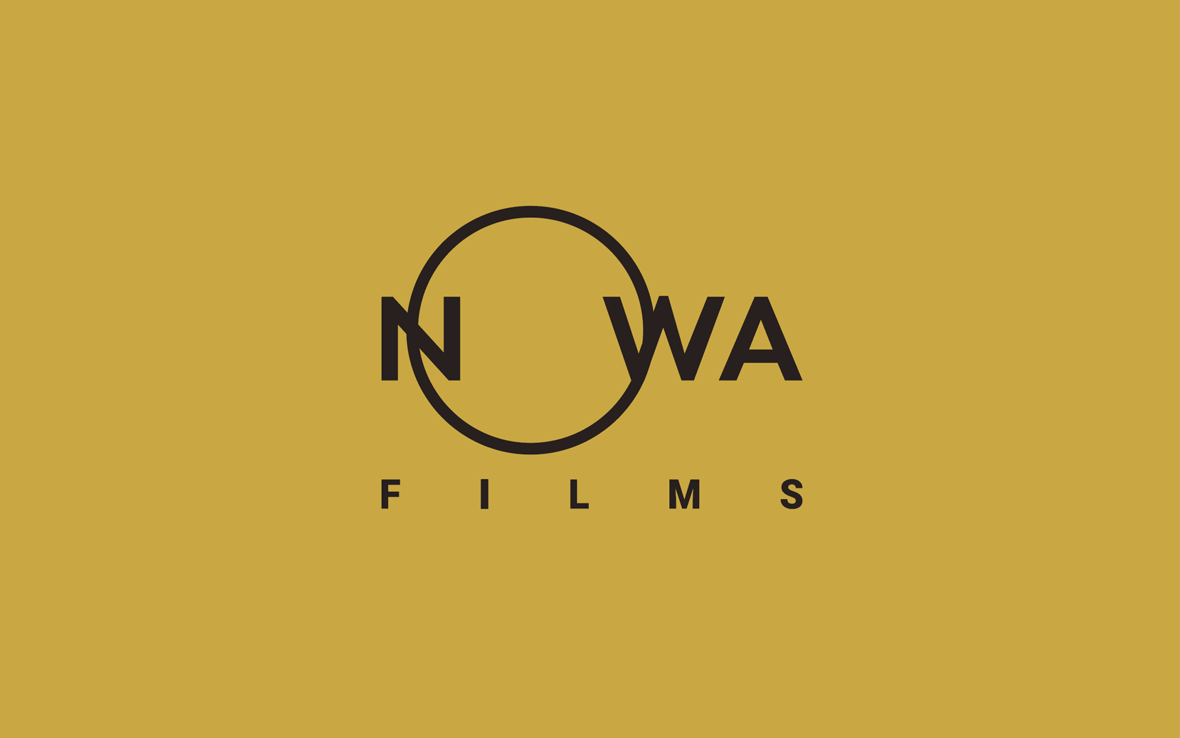 Black NOWA Films logo on a gold background