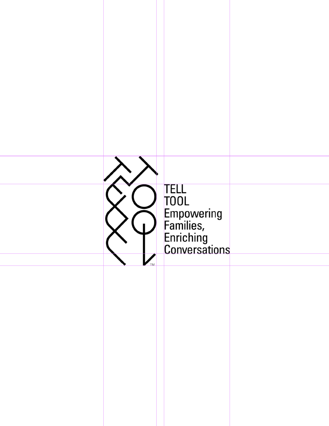 TELL Tool logo lockup alignment grid
