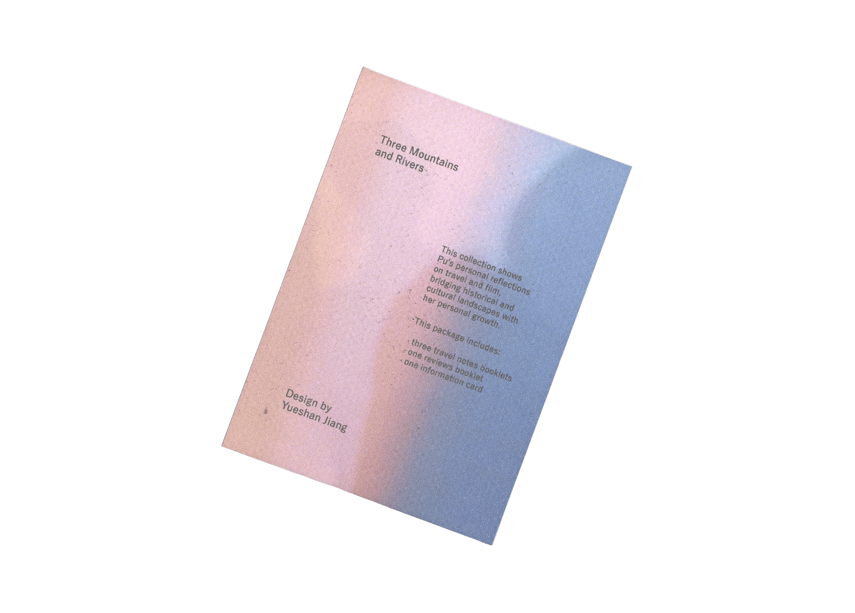 Iridescent Three Mountains and Rivers introduction card