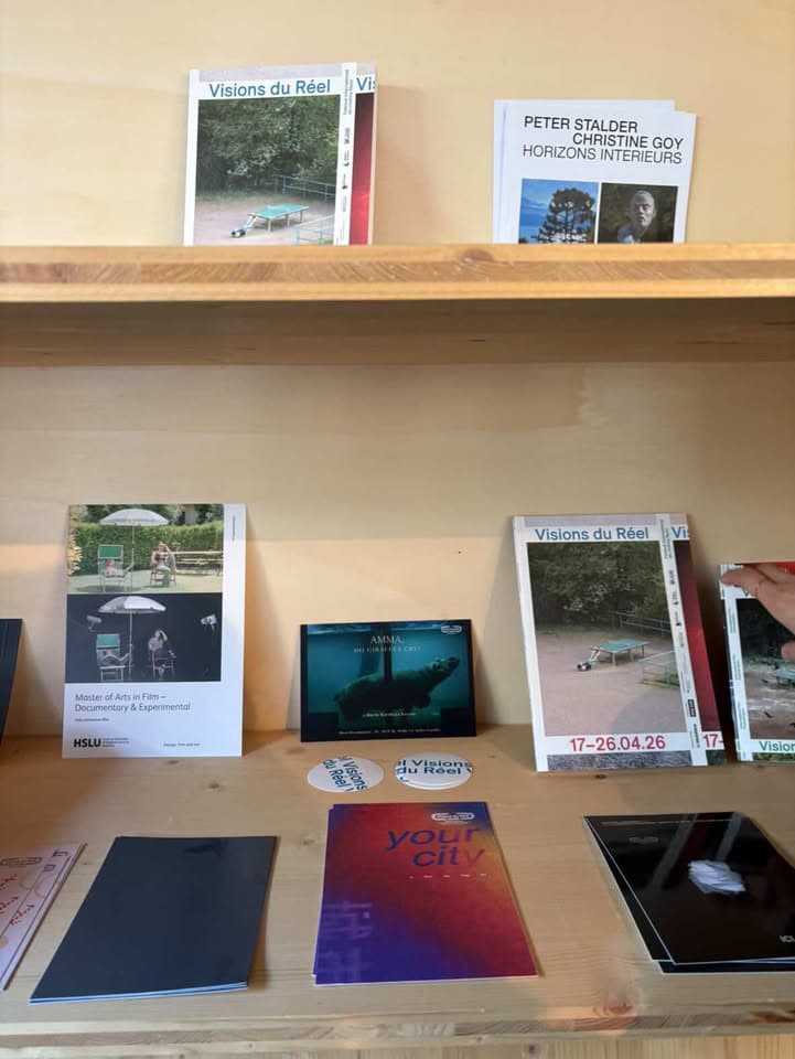 Your City festival program displayed at Visions du Réel